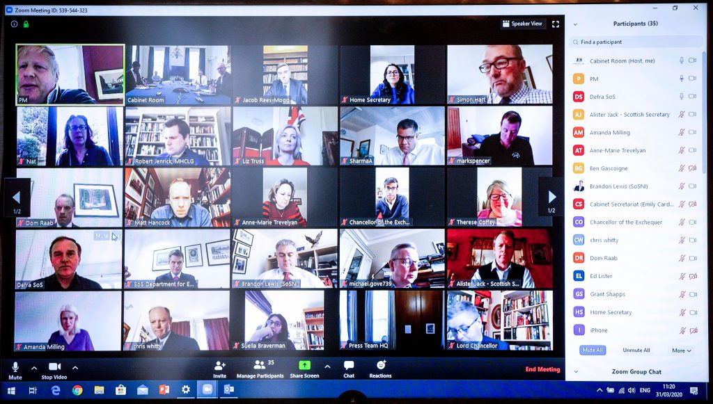 zoom room video conference call
