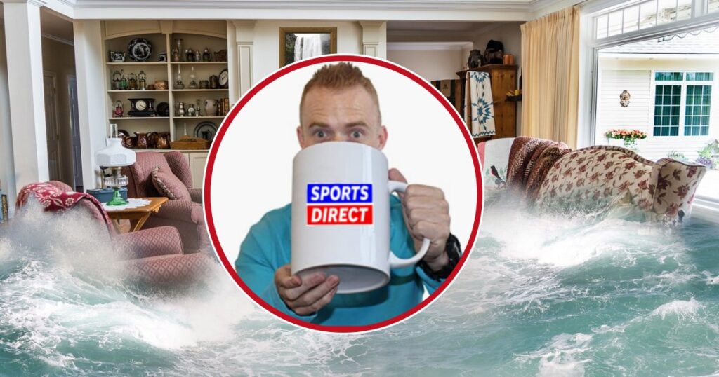 Sports Direct mugs flood warning