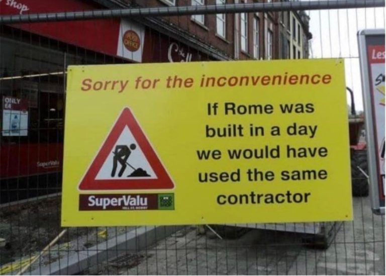 All roads lead to Rome (except through Council construction)