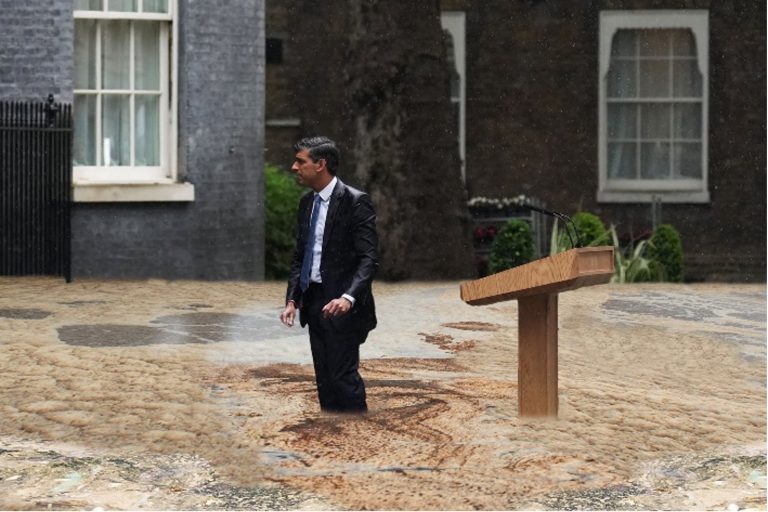 Drowning in Downing St: Rishi announces elections controversy