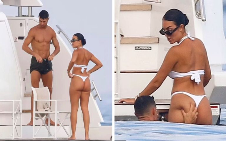 Hand ball! Ronaldo admires wife’s ‘soccer ball bottom’