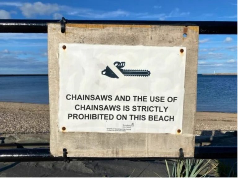 Lowestoft Bans Chainsaws from Beaches After Blood-Soaked Maniac Menaces Beachgoers